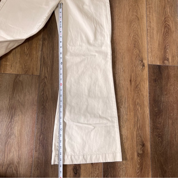 Womens High Waist Wide Leg Cream  Jeans Denim Size 28 Button Fly Cotton Trendy - Picture 10 of 14